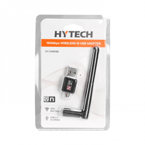  HYTECH HY-XW8188, 150Mbp, 2.4Ghz, 2dBi Harici Anten, USB2.0, WIRELESS ETHERNET 