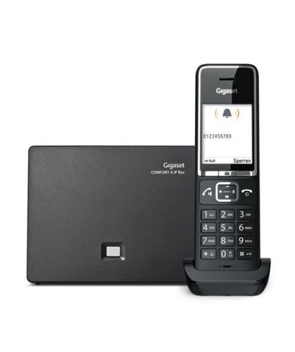 GIGASET COMFORT 550IP Flex, Kablosuz IP TELEFON, Siyah, 17 Saat Konuşma, 320 Saat Bekleme, 200 Kişilik Rehber, 55 Dakika Telesek