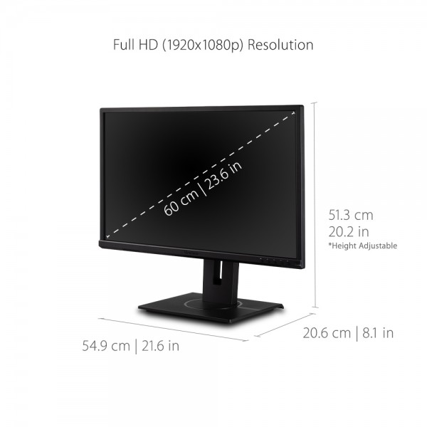 VG2440 23.6 FHD VGA HDMI DP USB HUB ERGONOMIK BUSINESS MONITOR