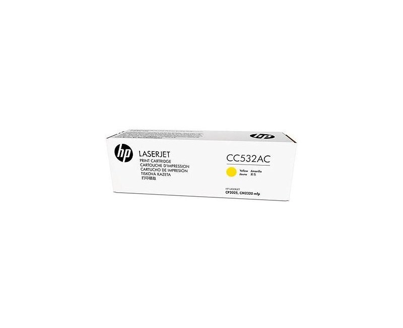 HP CC532AC Sözleşmeli Sarı Renkli Toner 304A