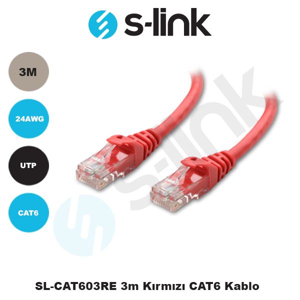 SL-CAT603RE 3M KIRMIZI CAT6 KABLO