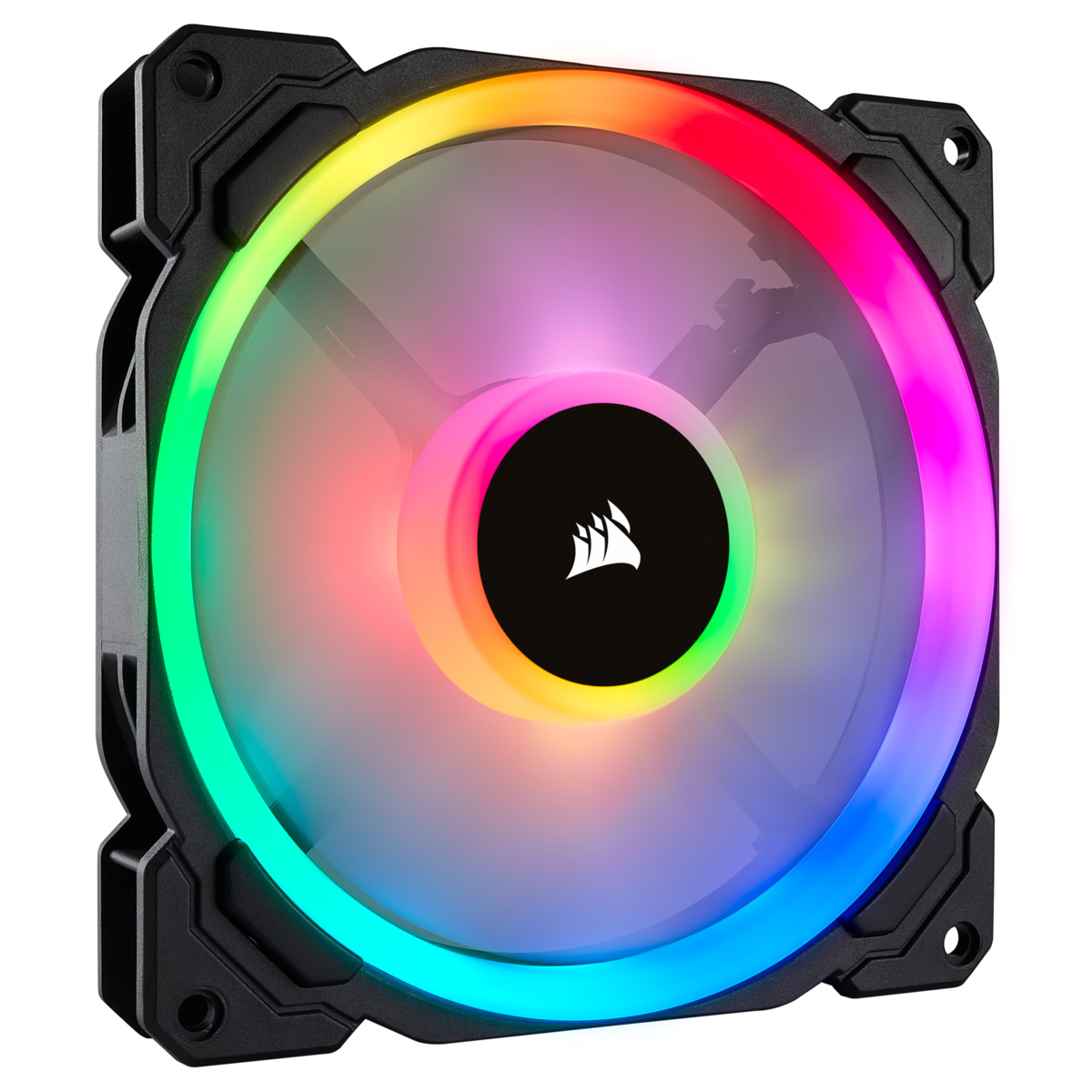 CO-9050074-WW LL140 RGB 140mm DUAL LIGHT LOOP RGB LED PWM FAN 2 FAN PACK WITH LIGHTING NODE PRO