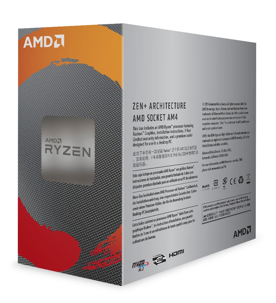 AMD RYZEN 3 3200G 3.60GHZ 6MB AM4 FANLI 