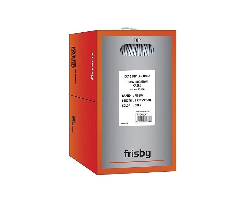 Frisby FR-CAT601 CAT-6 305m 23 Awg Gri Kablo