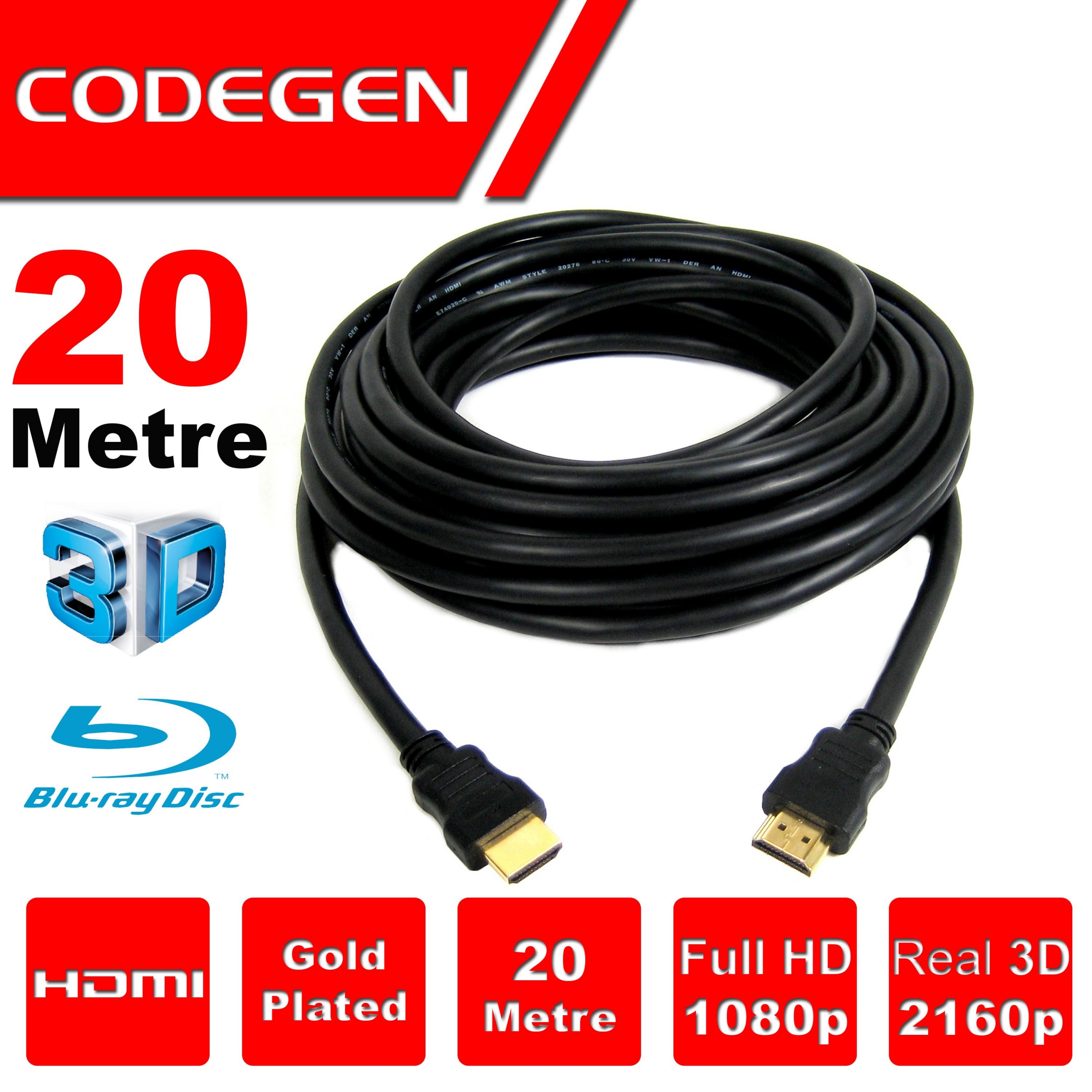 CPS200 20 Metre HDMI v1.4 20mt, 3D, Ağ Destekli, Altın Uçlu HDMI Kablo