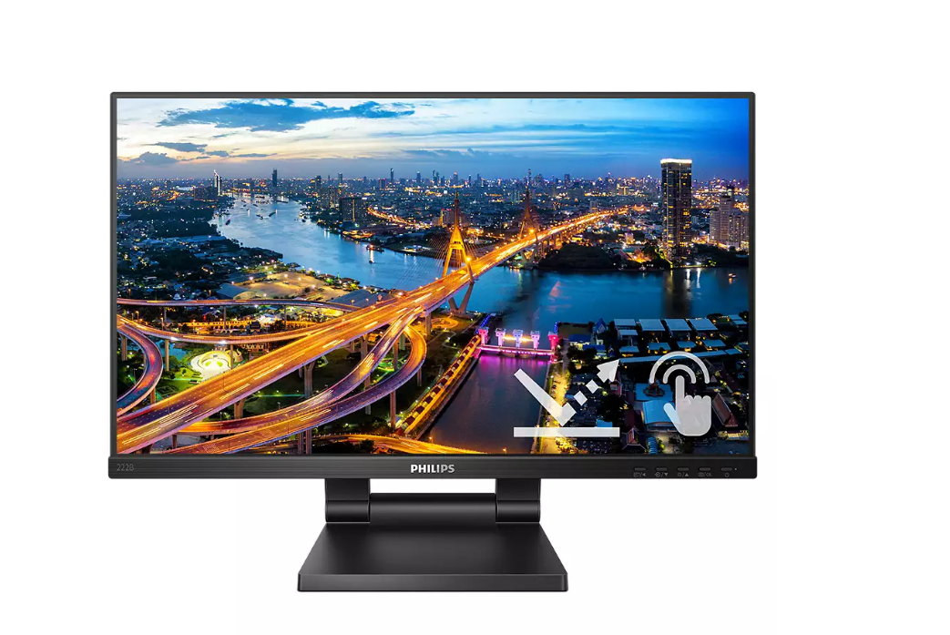 222B1TC/00-21.5" IPS WLED VGA DP HDMI-SmoothTouch özellikli LCD monitör