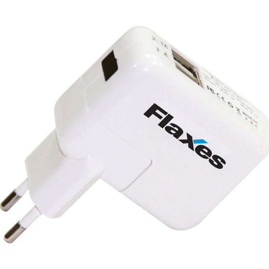 FXA-700B 5V 2,1 AMPER & 1 AMPER TABLET VE GSM ADAPTÖRÜ-ÇİFT USB BEYAZ