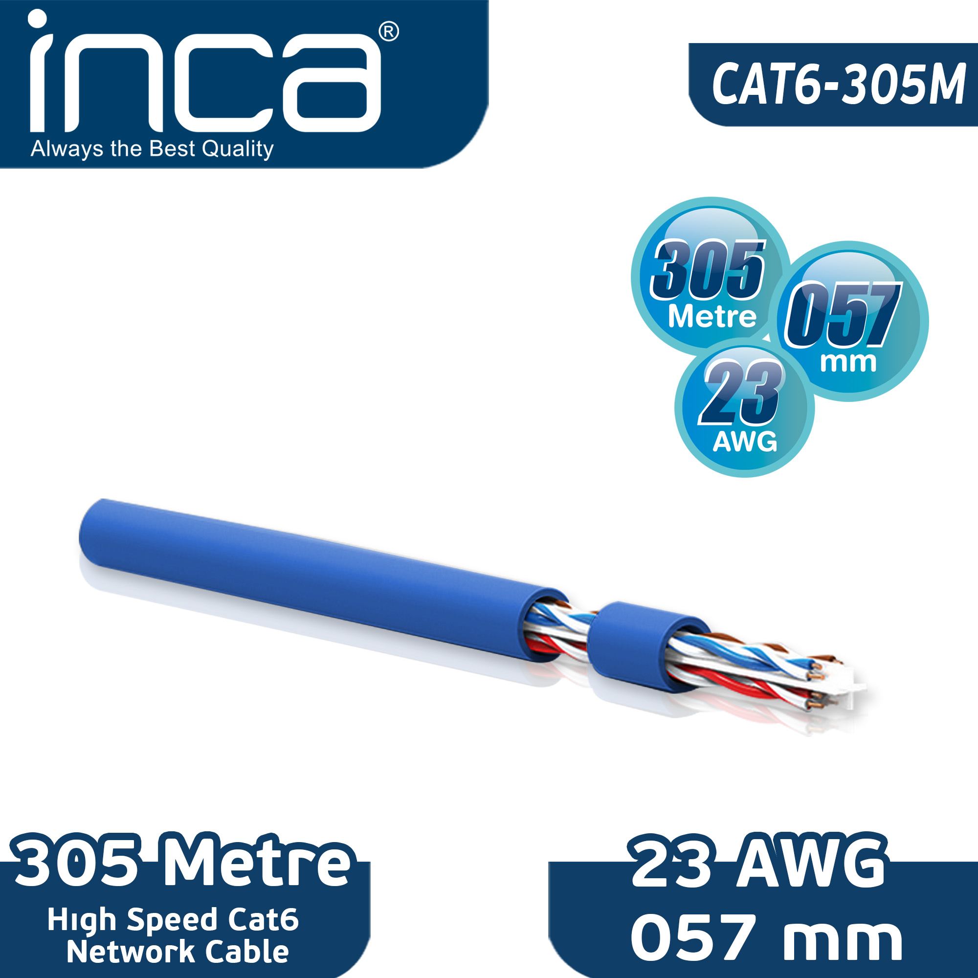 ICAT-305 CAT6 305MT 23AWG 0,57 MM BAKIR KABLO