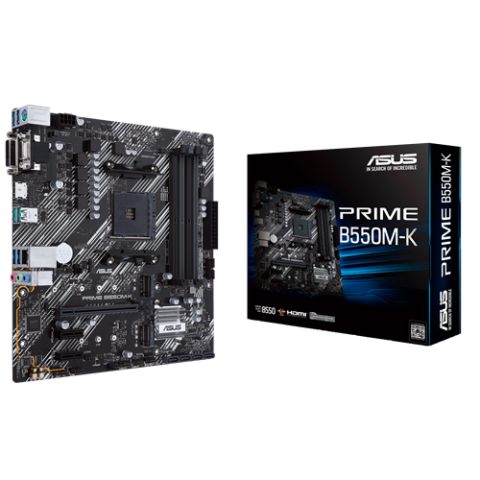 PRIME B550M-K DDR4 4600MHZ HDMI DVI VGA 2XM.2 USB 3.2 PCIE 4.0 MATX AM4