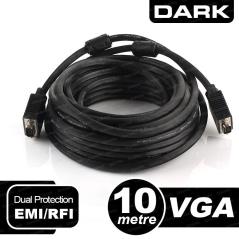 DK-CB-VGAL1000 10M FERRIT CORE EMI/RFI FILTRELI VGA GORUNTU KABLO