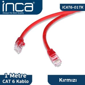 ICAT6-01TK CAT6 1 METRE KIRMIZI