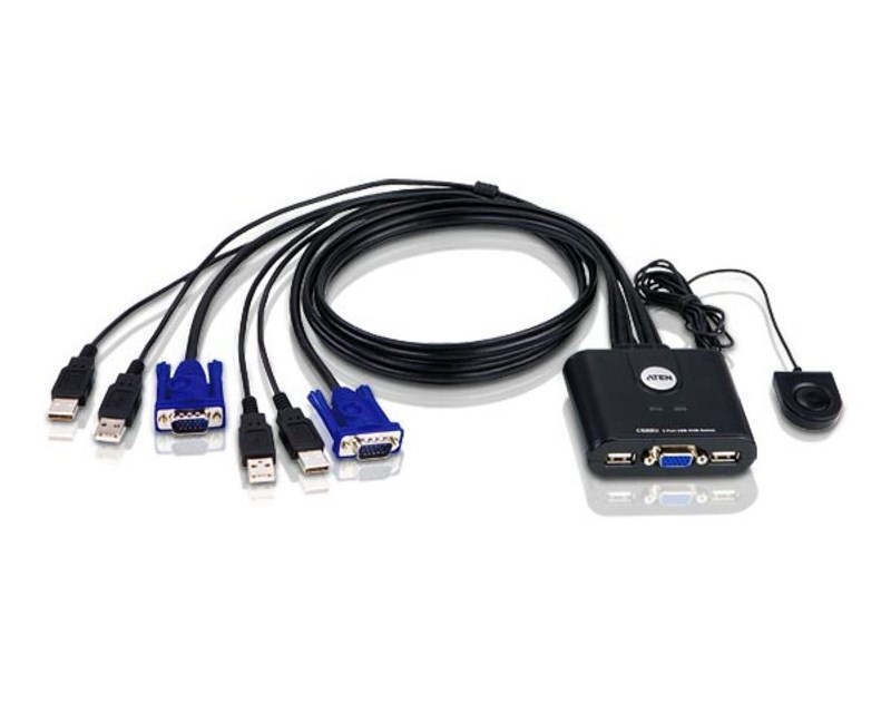 CS22U 2 PORT USB KVM SWITCH BÜTÜNLEŞİK KABLOLU